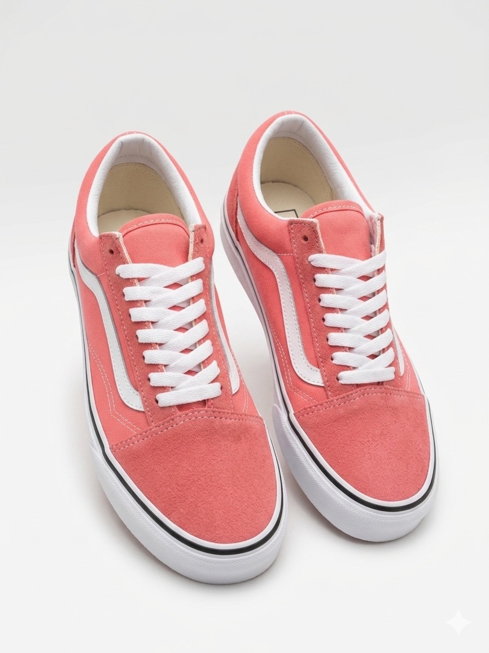 Vans Old Skool Coral Pink Suede Canvas Classic Sneakers Size 8